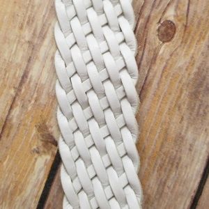 Michael Kors Accessories - Michael Kors White Leather Braided Belt Michael Kors Accessories - Michael Kors White Leather Braided Belt